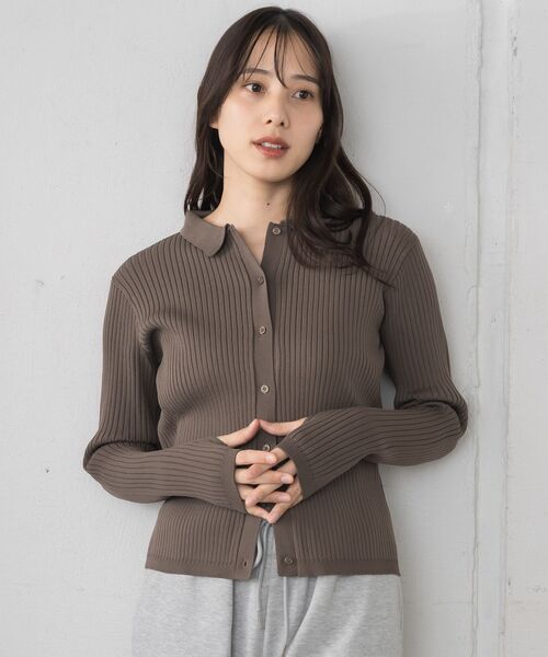 RETRO GIRL(レトロガール)の「襟付チビボタンカーデ(ニット/セーター・レディース・ブラック/ブラウン/レッド/ブラック系その他3・FREE)」の14枚目の写真