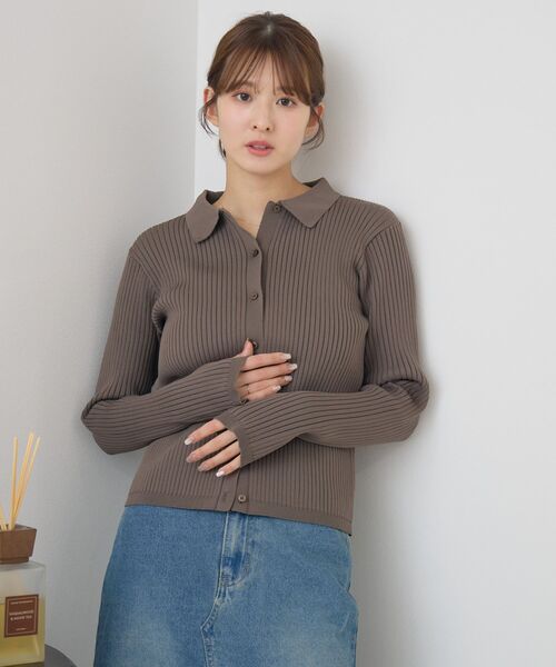 RETRO GIRL(レトロガール)の「襟付チビボタンカーデ(ニット/セーター・レディース・ブラック/ブラウン/レッド/ブラック系その他3・FREE)」の19枚目の写真