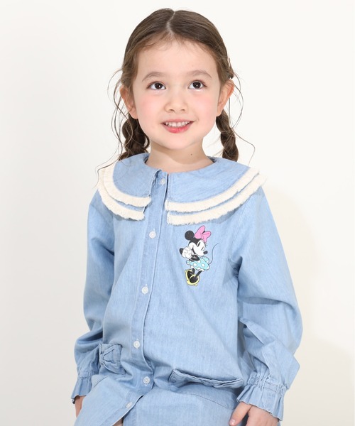 Disney（ディズニー）の「ディズニー フリンジ襟付き デニムワンピース 0297K（ワンピース・キッズ・その他9・90cm/100cm/110cm/130cm/140cm）」の5枚目の写真