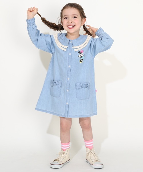Disney（ディズニー）の「ディズニー フリンジ襟付き デニムワンピース 0297K（ワンピース・キッズ・その他9・90cm/100cm/110cm/130cm/140cm）」の8枚目の写真