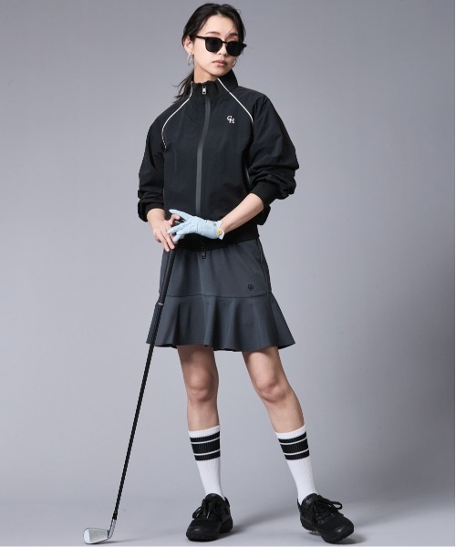 CHIC STYLE（シックスタイル）の「配色ラインハイネックブルゾン＜大きいサイズ有＞シックスタイルゴルフ（ブルゾン・レディース・モカ/ブラック・3L/LL/L/M/5L/4L）」の5枚目の写真
