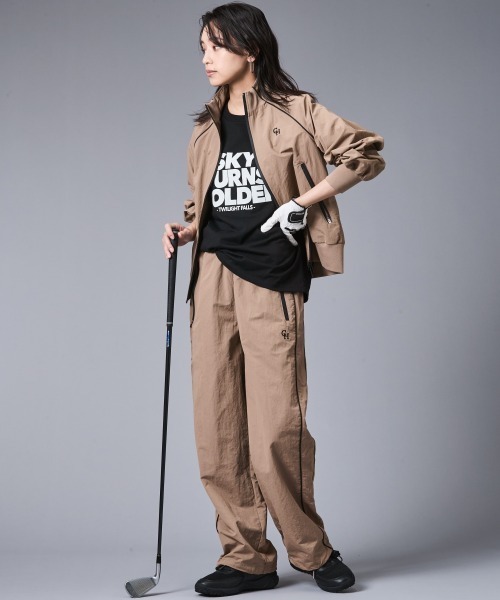 CHIC STYLE（シックスタイル）の「配色ラインハイネックブルゾン＜大きいサイズ有＞シックスタイルゴルフ（ブルゾン・レディース・モカ/ブラック・3L/LL/L/M/5L/4L）」の10枚目の写真