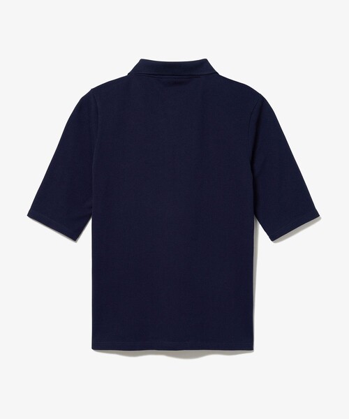LACOSTE ポロシャツ（3つボタン）スリムフィット ブラックUSサイズ L LACOSTE ポロシャツ（3つボタン）スリムフィット ネイビー US