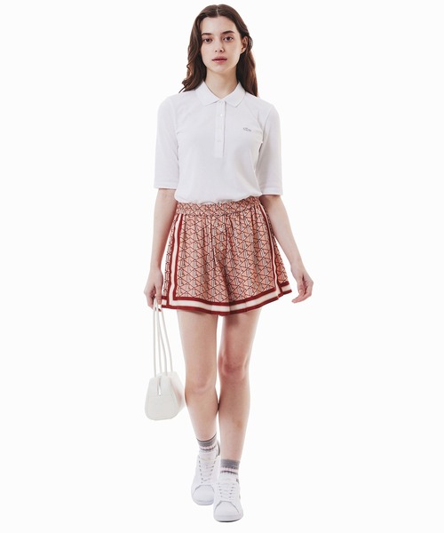 LACOSTE（ラコステ）の「スリムフィットハーフスリーブポロシャツ（ポロシャツ・レディース・ピンクベージュ/ネイビー/ブラック/ホワイト・40/38/36/34）」の21枚目の写真