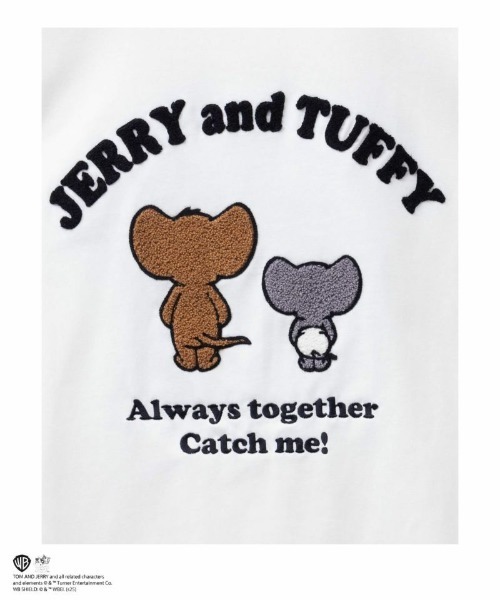 Tom＆Jerry（トムアンドジェリー）の「TOM&JERRY ジェリータフィーサガラ刺繍Tシャツ（Tシャツ/カットソー・メンズ・オフホワイト/グリーン・M/L/XL）」の6枚目の写真