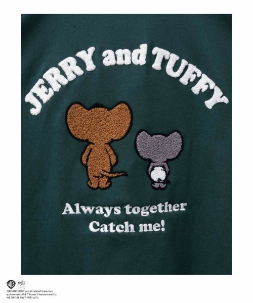 Tom＆Jerry（トムアンドジェリー）の「TOM&JERRY ジェリータフィーサガラ刺繍Tシャツ（Tシャツ/カットソー・メンズ・オフホワイト/グリーン・M/L/XL）」の10枚目の写真