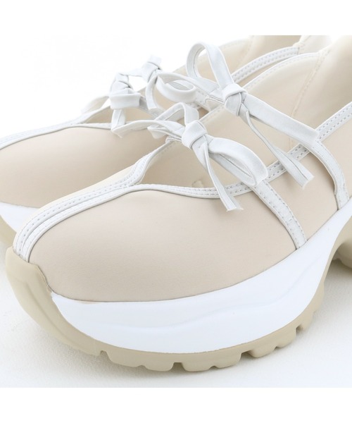 byあしながおじさん(バイアシナガオジサン)の「HANDSFREE|厚底バレエスニーカー 8710609(スニーカー・レディース・アイボリー/ブラック/ピンク/ネイビー・24.5cm/24cm/23.5cm/23cm/22.5cm)」の17枚目の写真