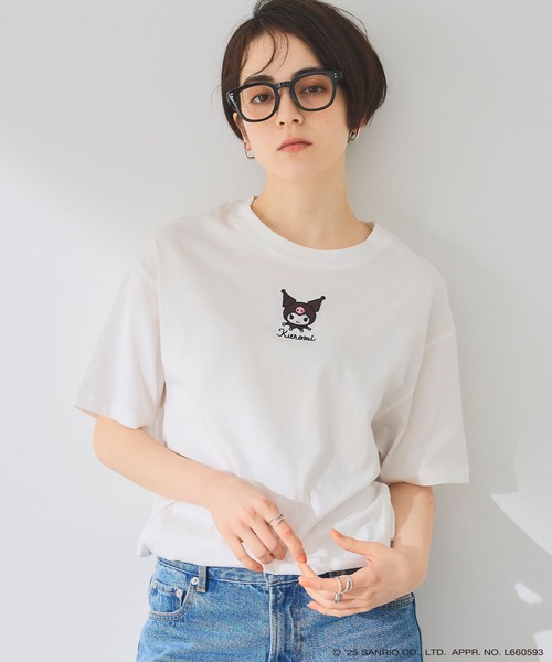 sanrio(サンリオ)の「【sanrio characters】KUROMI/クロミ刺繍デザイン半袖Tシャツ《サンリオキャラクターズ》(Tシャツ/カットソー・レディース・ネイビー/ラベンダー/オフホワイト・M/L/LL/3L)」の20枚目の写真