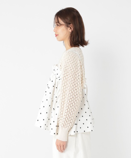studio CLIP(スタディオクリップ)の「《natural by clip》ドット刺繍フレアキャミブラウス(キャミソール・レディース・グレー/オフホワイト・FREE)」の10枚目の写真