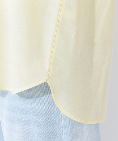 SHOO・LA・RUE（シューラルー）の「【洗える/S-LL/UV/吸水速乾】洗濯後しわになりにくいリネンブレンド ブラウス（シャツ/ブラウス・レディース・ホワイト/ピンク系/ライトイエロー系/ブルー系7・02/01/04/03）」の13枚目の写真