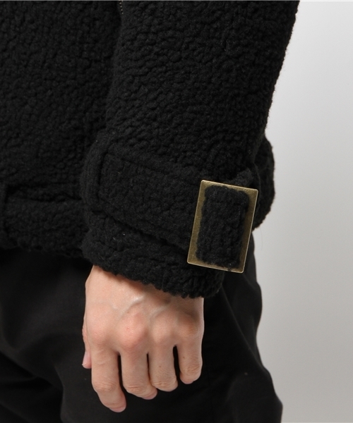 SUPERTHANKS（スーパーサンクス）の「SUPER THANKS(スーパー･サンクス) ボアボンバーブルゾン（ブルゾン・メンズ・ベージュ/ブラック・SMALL/MEDIUM）」の7枚目の写真