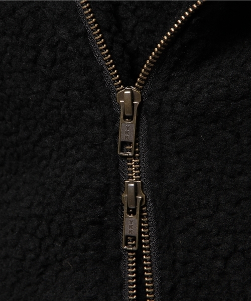 SUPERTHANKS（スーパーサンクス）の「SUPER THANKS(スーパー･サンクス) ボアボンバーブルゾン（ブルゾン・メンズ・ベージュ/ブラック・SMALL/MEDIUM）」の10枚目の写真