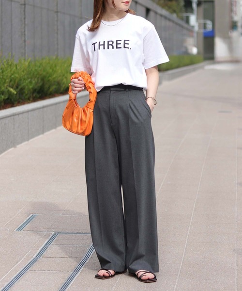 HER CLOSET(ハークローゼット)の「【UNIT CHESTコラボ】web限定/THREE Tシャツ WEB LIMITED THREE T-SHIRT (Tシャツ/カットソー・レディース・ブラック/ホワイト・S/M/L)」の4枚目の写真