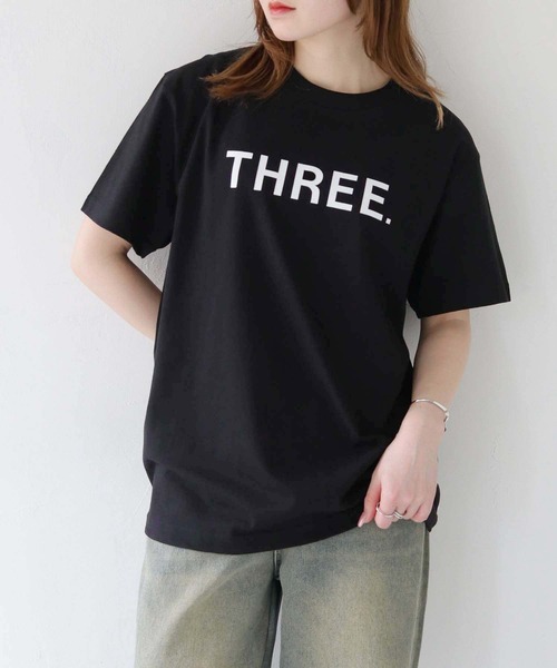 HER CLOSET(ハークローゼット)の「【UNIT CHESTコラボ】web限定/THREE Tシャツ WEB LIMITED THREE T-SHIRT (Tシャツ/カットソー・レディース・ブラック/ホワイト・S/M/L)」の17枚目の写真