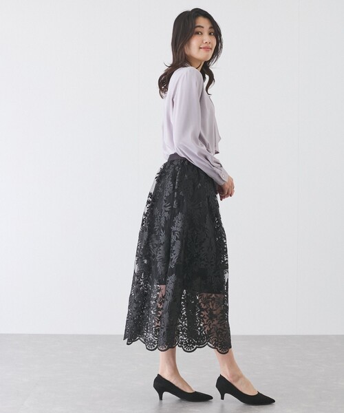 Jayro(ジャイロ)の「ボウタイブラウス(シャツ/ブラウス・レディース・ネイビー/ベージュ/ライトグレー/ホワイト・M)」の9枚目の写真