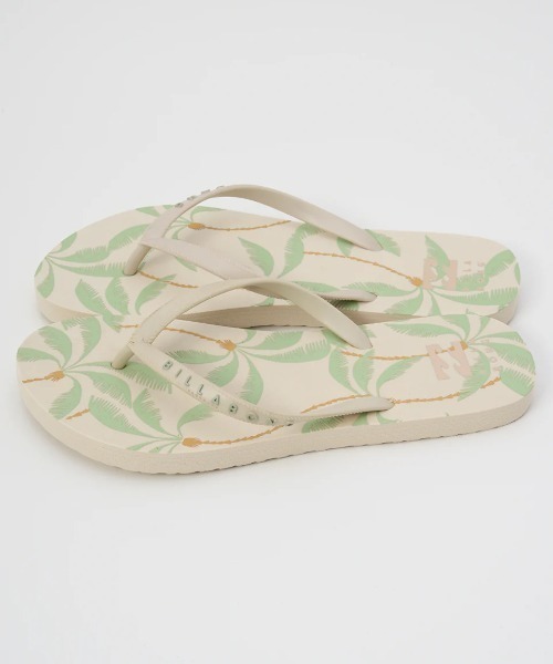 BILLABONG（ビラボン）の「BILLABONG レディース FLIP FLOPS PRINT ビーチサンダル 【2025年春夏モデル】/ビラボン総柄ビーサン（サンダル・レディース・アイボリー/マルチ・24cm/23cm）」の3枚目の写真