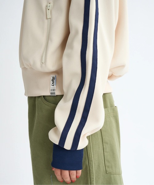 ROXY(ロキシー)の「CLEARED TO TAKE OFF /ロキシーワンポイントジャージトラックジャケット(ジャージ・レディース・ホワイト/チャコールグレー・LARGE/MEDIUM/SMALL)」の8枚目の写真