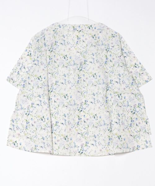 ubasoku(ウバソク)の「綿ローン リバティープリントV襟 半袖ブラウス(シャツ/ブラウス・レディース・ネイビー/ホワイト・FREE)」の17枚目の写真