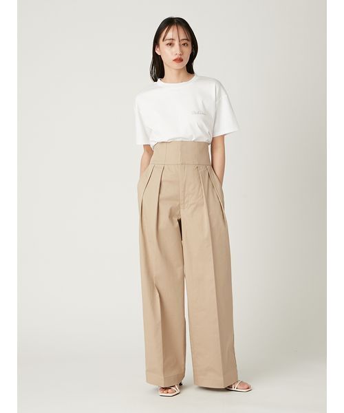 FRAY I.D（フレイアイディー）の「【FRAY I.D｜Dickies】ツータックワイドツイルパンツ（その他パンツ・レディース・ピンク/ベージュ/ネイビー・0/1）」の16枚目の写真