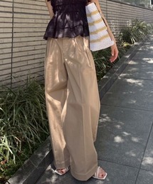 【FRAY I.D｜Dickies】ツータックワイドツイルパンツ