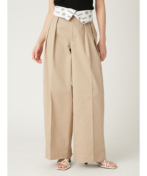 FRAY I.D（フレイアイディー）の「【FRAY I.D｜Dickies】ツータックワイドツイルパンツ（その他パンツ・レディース・ピンク/ベージュ/ネイビー・0/1）」の18枚目の写真