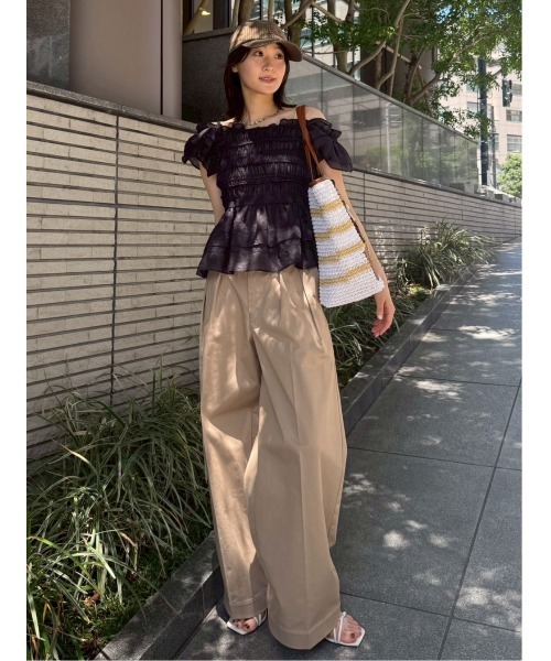 セール】【FRAY I.D｜Dickies】ツータックワイドツイルパンツ（その他