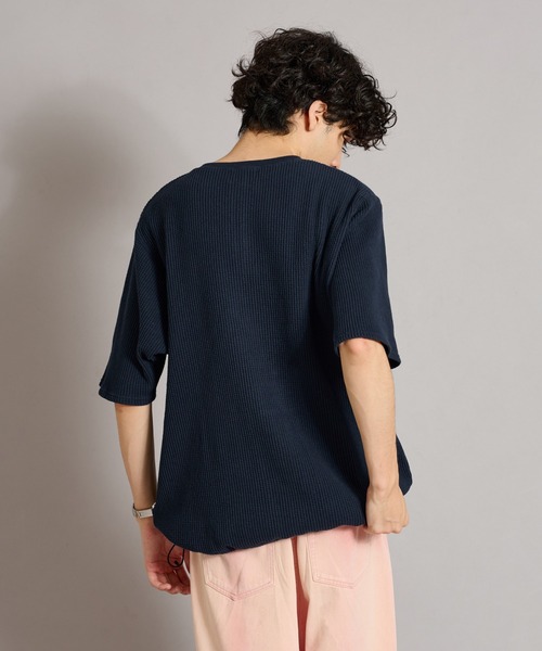 tシャツ ピグメントワッフルヘンリーネックカットソー レディース メンズ WETTEMPT tシャツ HENRY NECK PIGMENT WAFFLE TEE / ヘンリー