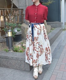 axes femme | 燦爛柄ワンピース(ワンピース)