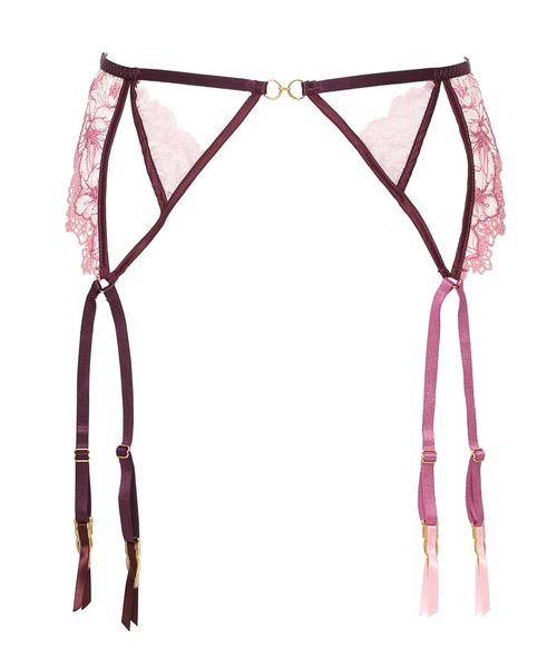【AGENT PROVOCATEUR】チュール&ラメ ガーターベルト Mood アシンメトリーレースガーターベルト（その他アンダー