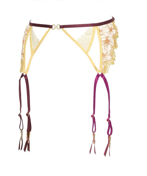 【AGENT PROVOCATEUR】チュール&ラメ ガーターベルト Mood アシンメトリーレースガーターベルト（その他アンダー