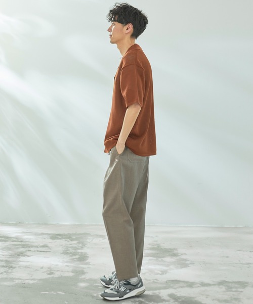 Arnold Palmer(アーノルドパーマー)の「メッシュニット シャツ カーディガン + Tシャツ セット(アンサンブル・メンズ・ブラック/ライトグレー/テラコッタ・M/LL/L)」の16枚目の写真