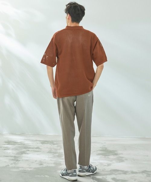 Arnold Palmer(アーノルドパーマー)の「メッシュニット シャツ カーディガン + Tシャツ セット(アンサンブル・メンズ・ブラック/ライトグレー/テラコッタ・M/LL/L)」の17枚目の写真