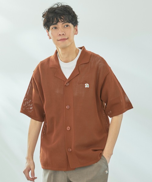 Arnold Palmer(アーノルドパーマー)の「メッシュニット シャツ カーディガン + Tシャツ セット(アンサンブル・メンズ・ブラック/ライトグレー/テラコッタ・M/LL/L)」の10枚目の写真