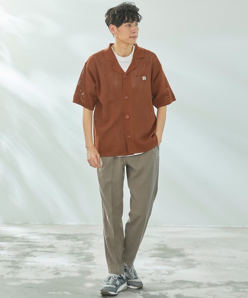 Arnold Palmer(アーノルドパーマー)の「メッシュニット シャツ カーディガン + Tシャツ セット(アンサンブル・メンズ・ブラック/ライトグレー/テラコッタ・M/LL/L)」の11枚目の写真