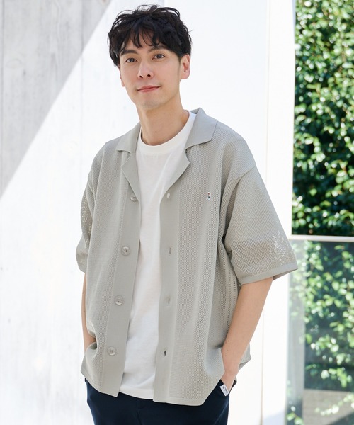 Arnold Palmer(アーノルドパーマー)の「メッシュニット シャツ カーディガン + Tシャツ セット(アンサンブル・メンズ・ブラック/ライトグレー/テラコッタ・M/LL/L)」の7枚目の写真