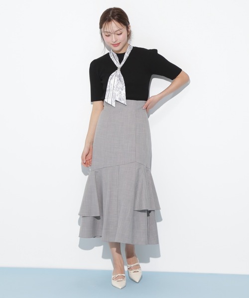 JILL by JILL STUART（ジルバイジルスチュアート）の「◇アシメマーメイドスカート（スカート・レディース・ブラック系その他/ブラック/グリーン・FREE）」の3枚目の写真