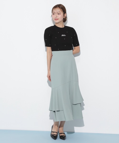 JILL by JILL STUART（ジルバイジルスチュアート）の「◇アシメマーメイドスカート（スカート・レディース・ブラック系その他/ブラック/グリーン・FREE）」の14枚目の写真