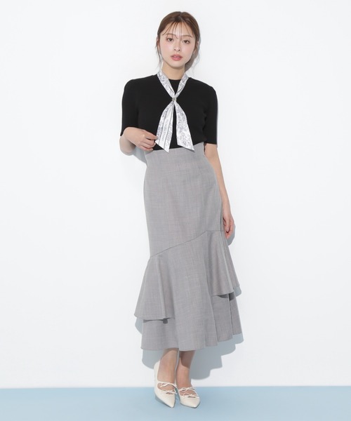 JILL by JILL STUART（ジルバイジルスチュアート）の「◇アシメマーメイドスカート（スカート・レディース・ブラック系その他/ブラック/グリーン・FREE）」の18枚目の写真