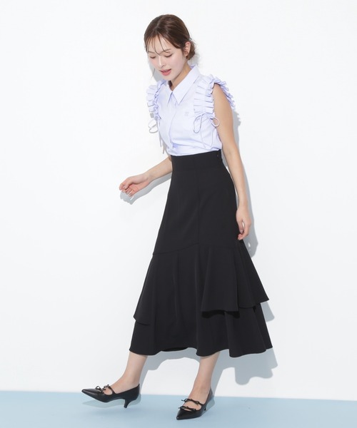 JILL by JILL STUART（ジルバイジルスチュアート）の「◇アシメマーメイドスカート（スカート・レディース・ブラック系その他/ブラック/グリーン・FREE）」の11枚目の写真