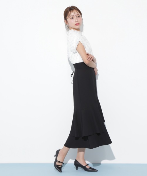 JILL by JILL STUART（ジルバイジルスチュアート）の「◇アシメマーメイドスカート（スカート・レディース・ブラック系その他/ブラック/グリーン・FREE）」の7枚目の写真