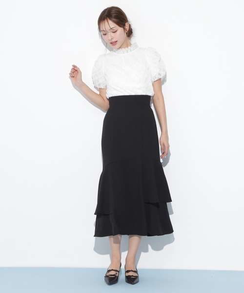 JILL by JILL STUART（ジルバイジルスチュアート）の「◇アシメマーメイドスカート（スカート・レディース・ブラック系その他/ブラック/グリーン・FREE）」の5枚目の写真