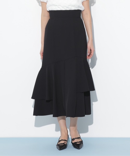 JILL by JILL STUART（ジルバイジルスチュアート）の「◇アシメマーメイドスカート（スカート・レディース・ブラック系その他/ブラック/グリーン・FREE）」の12枚目の写真