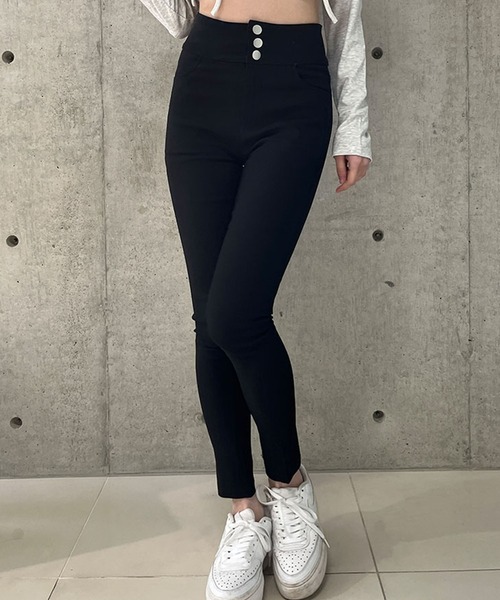GLAMOROUS JANE(グラマラスジェーン)の「バッククロスハイウエストスキニーパンツ(その他パンツ・レディース・ブラック・L/M/S)」の3枚目の写真