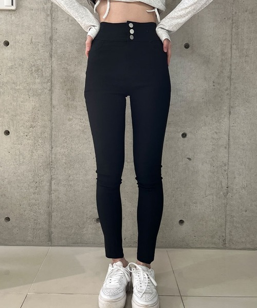 GLAMOROUS JANE(グラマラスジェーン)の「バッククロスハイウエストスキニーパンツ(その他パンツ・レディース・ブラック・L/M/S)」の5枚目の写真
