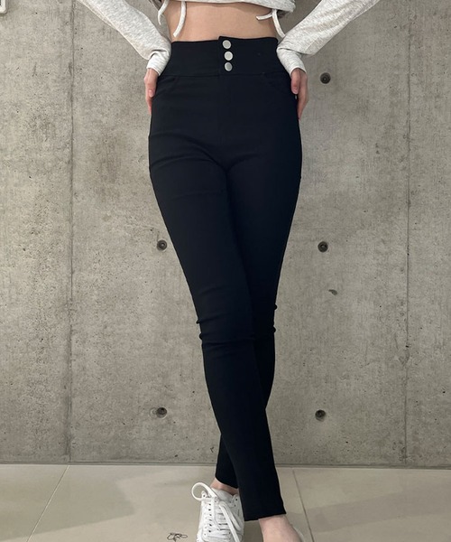 GLAMOROUS JANE(グラマラスジェーン)の「バッククロスハイウエストスキニーパンツ(その他パンツ・レディース・ブラック・L/M/S)」の7枚目の写真
