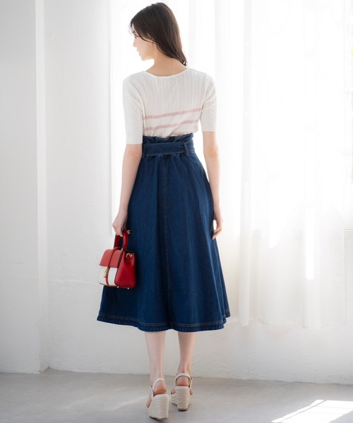 NOELA(ノエラ)の「デニムフレアスカート(デニムスカート・レディース・ダークインディゴブルー/インディゴブルー・S/M)」の19枚目の写真