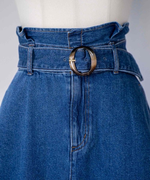 NOELA(ノエラ)の「デニムフレアスカート(デニムスカート・レディース・ダークインディゴブルー/インディゴブルー・S/M)」の16枚目の写真