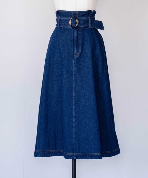 NOELA(ノエラ)の「デニムフレアスカート(デニムスカート・レディース・ダークインディゴブルー/インディゴブルー・S/M)」の17枚目の写真
