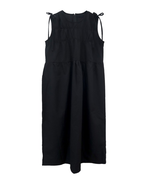 セール】ノースリーブギャザーロングワンピース/ノースリーブ 肩