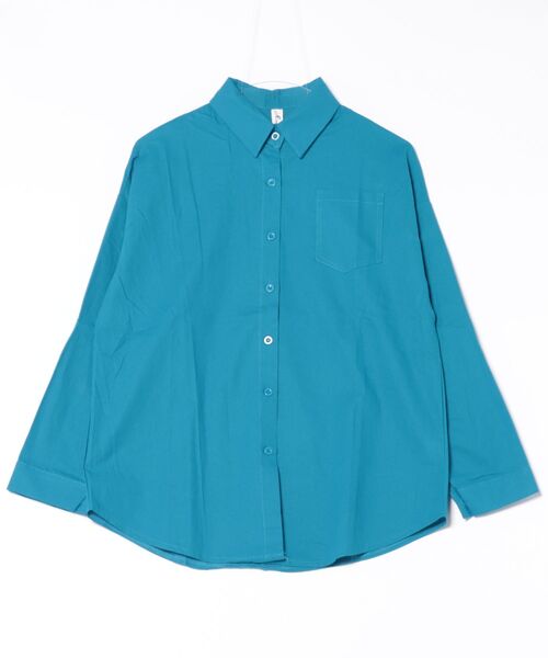 BLANC FICELLE(ブランフィセル)の「麻混 シャツ(シャツ/ブラウス・レディース・ブルー/ピンク/キャメル・M/L/XL)」の5枚目の写真